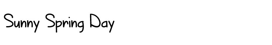Sunny Spring Day font